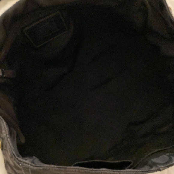 Coach Soho Signature Black Canvas Leather Sachel - Picture 2 of 5